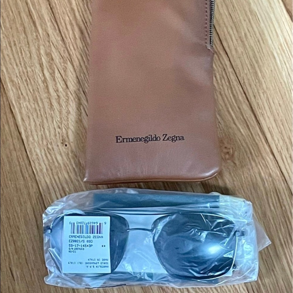 Ermenegildo Zegna Womens Square Sunglasses Italy 59 mm Square New